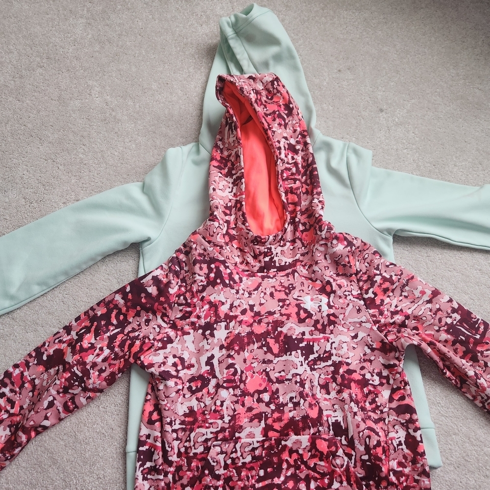 Pink and Green Hoodies Set